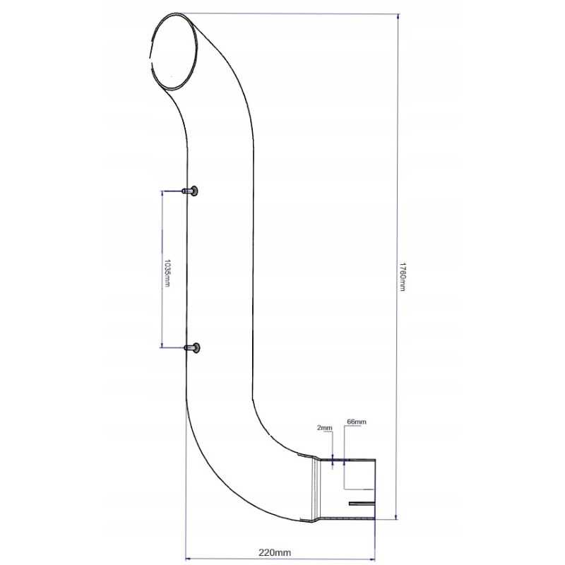 Duslintuvo išleidimo vamzdis AL116287 John Deere Andoria