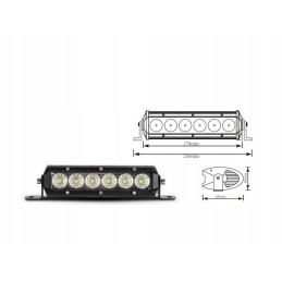 Halogeninė taškinė darbo lempa 6led 30w 2250lm 12 24v