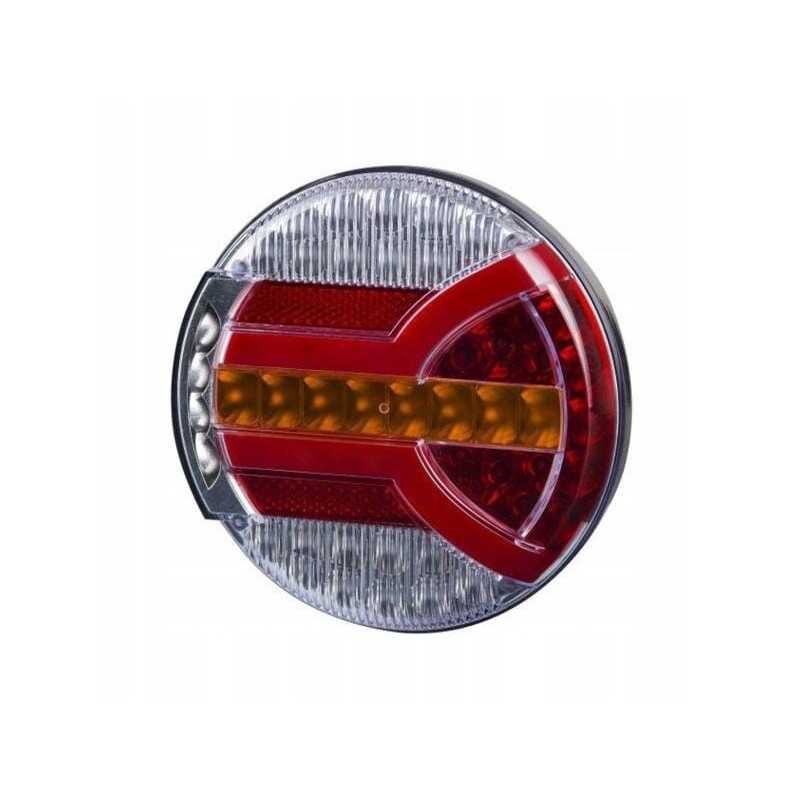 Apvalus LED galinis žibintas 12 24v