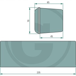 Galinio žibinto korpusas new holland 82007634 240x70mm
