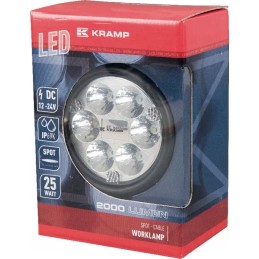 Apvali LED darbo lempa 25w 2000lm 10 30v oe 117