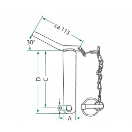 Smeigtuko skersmuo 32x135 su rankena