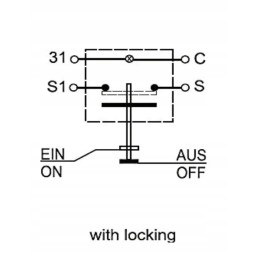 Apvalios blykstės mygtuko jungiklis
