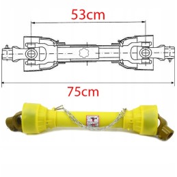 Jėgos perdavimo velenas 75cm traktoriui, GTV vamzdis