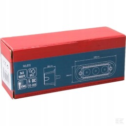 LED įspėjamoji lemputė 3 LED 6W 12 24V Kramp LA200