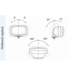 Priekiniai žibintai 184x102mm h4 r2 zetor proxima forterra