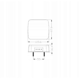 Universalus LED galinis žibintas su 4 funkcijomis