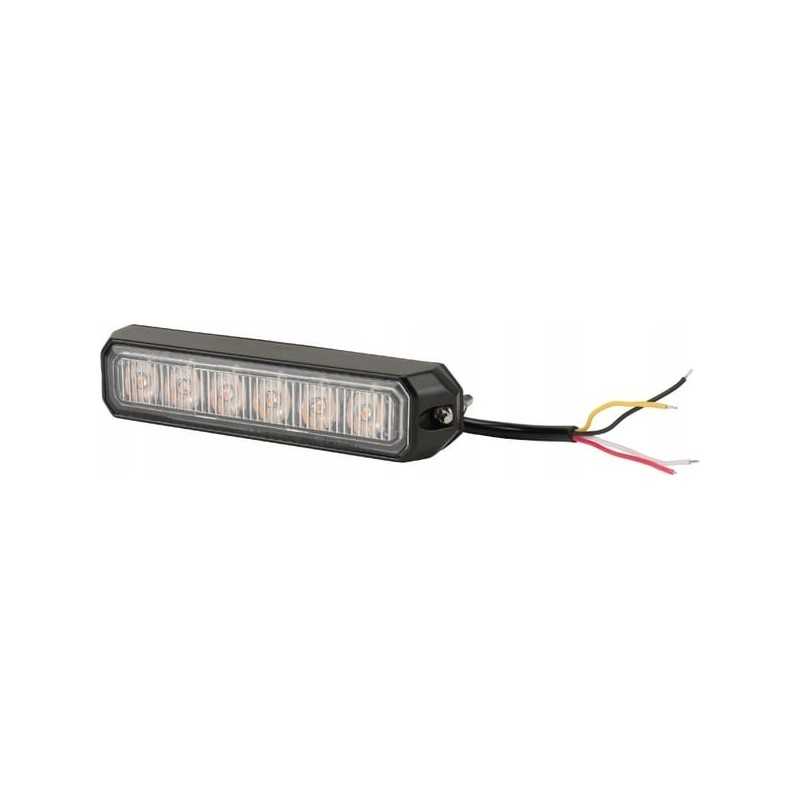 LED įspėjamoji lemputė 6 led 18w 12 24v kramp la20