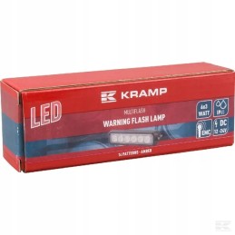 LED įspėjamoji lemputė 6 led 18w 12 24v kramp la20