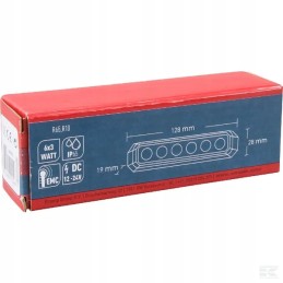 LED įspėjamoji lemputė 6 led 18w 12 24v kramp la20