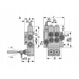 Hidraulinis skirstytuvas 2 sek 40l sek plūduriuojantis
