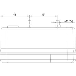 LED kvadratinis galinis žibintas 12 24v