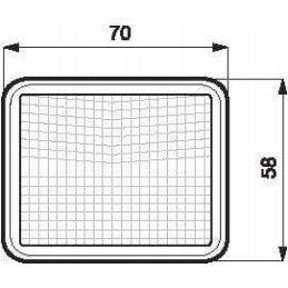 Kvadratinė šviesa 12 24v balta, užsukama