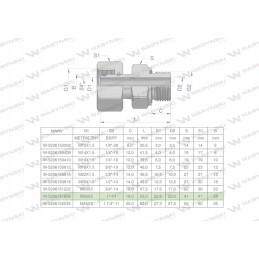 Hidraulinė jungtis ab evge m36x2 28l x 1