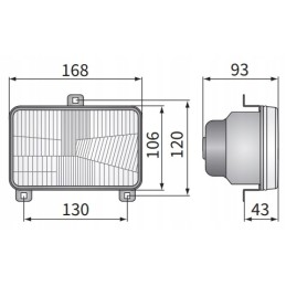 Massey Ferguson H4 3 funkcijų priekinis žibintas