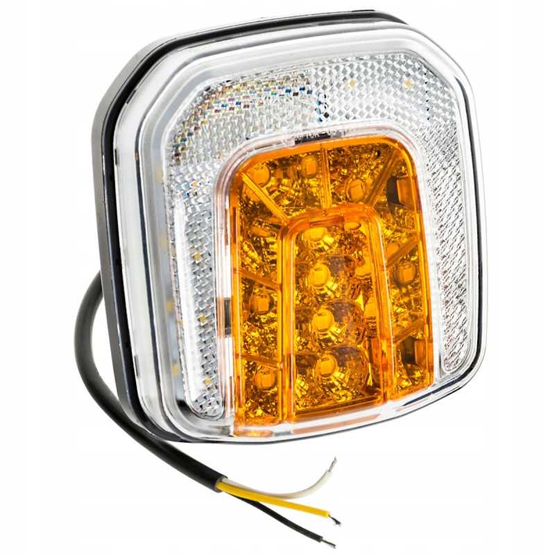 LED priekinis žibintas 12 24v IP66 108x102mm