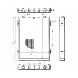 C 385 radiatoriaus pavarų dėžės alyvos aušintuvas