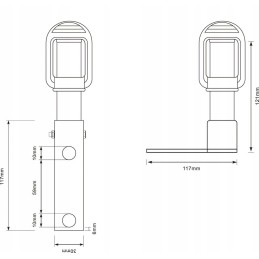 Gaidžio įspėjamosios lemputės laikiklis tipas k 12 24v