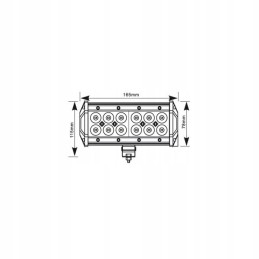 Halogeninė taškinė darbo lempa 12 led 36w 3600lm 12v