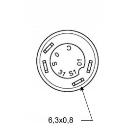 Mygtukas aukštyn žemyn, apvalus raudonas