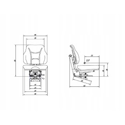 Delux Ursus C330 C630 audinio padalinta sėdynė