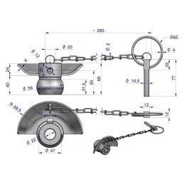 Kamuolys su apykakle, grūdintas, 1 kategorija 2 56x22 Warynski