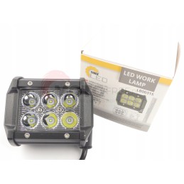 Halogeninė taškinė darbo lempa 6LED 18W 1800lm 4x4