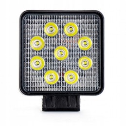 Darbinė lempa 9 LED kvadratinė 9 32v 2200lm halogeninė