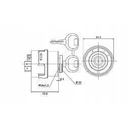 Uždegimo jungiklio korpusas ih maxxum 5120 5130 5140 5150