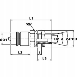 Skpm12n22 greitos jungties skydelis iso 12 5 m22x1 5