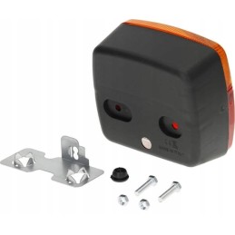 Galinis žibintas, kvadratinis, dešinysis, 12 24v, raudonas, oranžinis