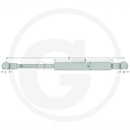 Durų dujų pavaros korpusas jx 1060c 1070c 5191712