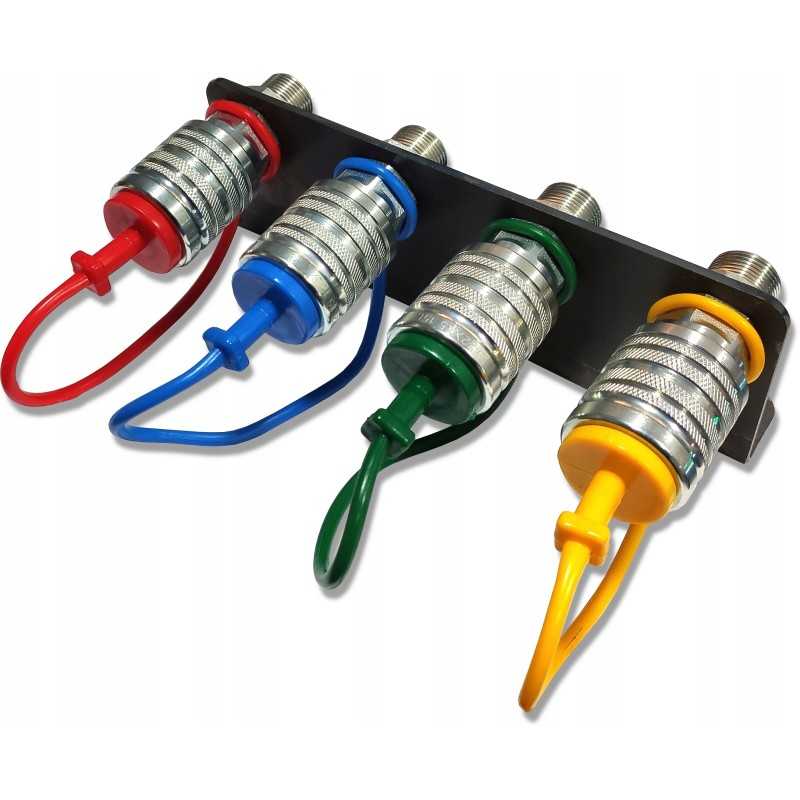 Plokštės komplektas su 4x M22 euro lizdo greitosiomis jungtimis