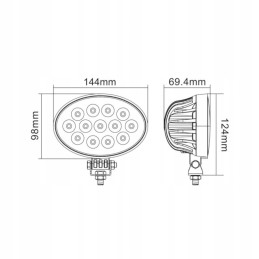 Halogeninės darbo lempos 13 LED 36W 4597lm Pro Ellipsa