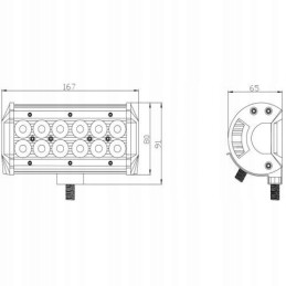 Potvynių darbo lempa 12led 36w 3600lm 12 24v ip67