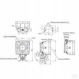 LED atbulinės eigos žibintas 1300 lm kvadratas 12 35v