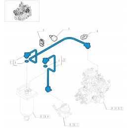 New Holland Case Steyr 2830470 purkštuko vamzdis