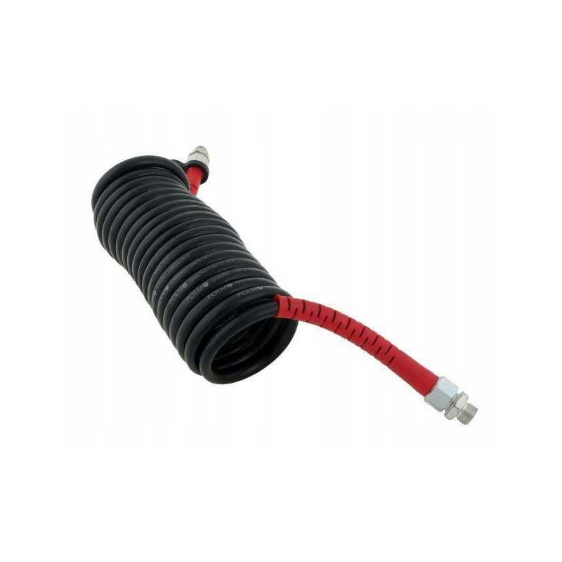 Spiralinis jungiamasis kabelis, raudonas poliaminis apvalkalas