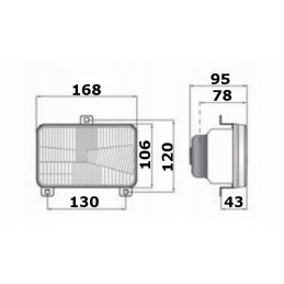 H4 žibintų korpusas 3 funkcijos df agrostar ip54