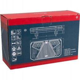 Dešinysis stačiakampis galinis kombinuotas žibintas, LED 12 24v