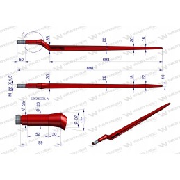 Zabloadacza raudona zl 880mm Warynski