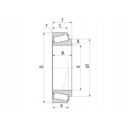 Kūginis ritininis guolis xq 55x90x23mm skf 750032011x skf