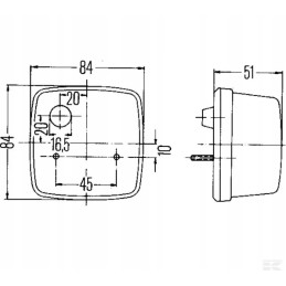 Atbulinės eigos žibintas, balta šviesa, prisukamas