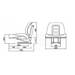 Sustiprinta sėdynė, sėdynės c 330 c330 tvirtinimas