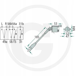 Deutz posūkio signalo jungiklis 04308177