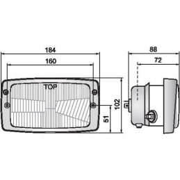 Zetor Ursus Pronar priekinis žibintas su rėmu