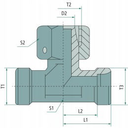 Hidraulinis trišakis dko 12s 3x m20x1 5 din 2353