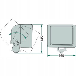 Darbinis šviestuvas su H3 lempute 12v 55w granitas