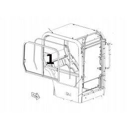 Dešinysis stumdomas mini ekskavatoriaus cat 301 6 302 5 langas