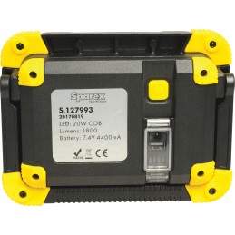 LED lempa 1600 liumenų su baterija ir maitinimo bloku